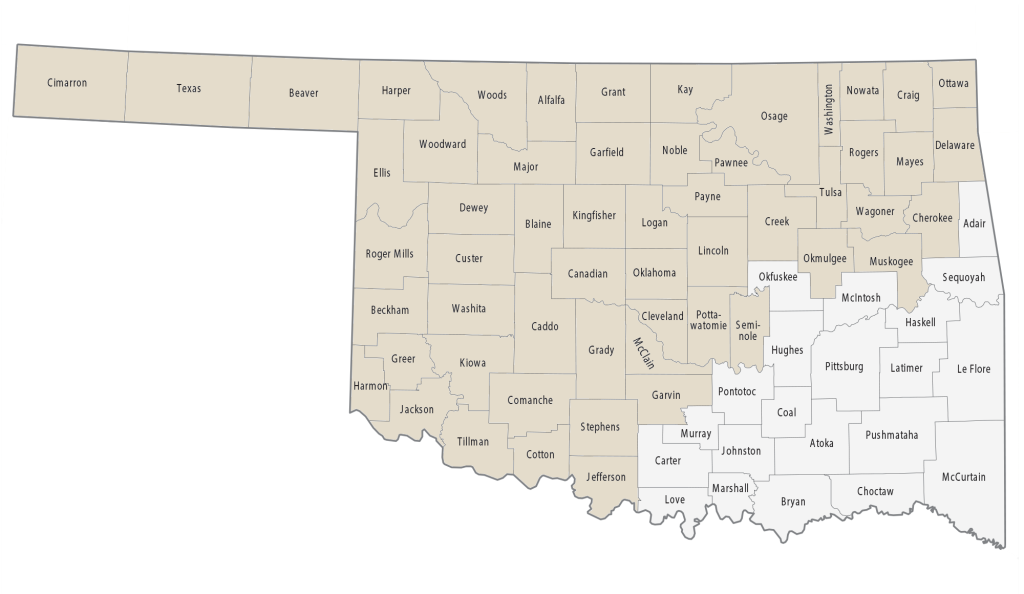 Oklahoma County Map Shaded (1)